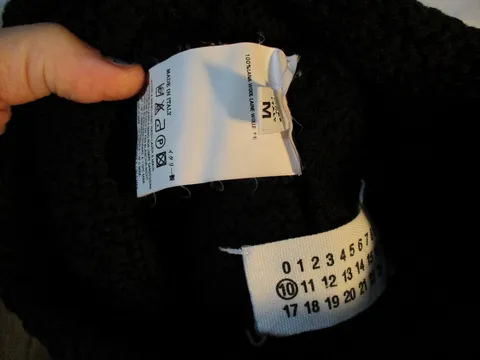 NEW MAISON MARTIN MARGIELA Wool Knit HAT Cap Beanie M BLACK
