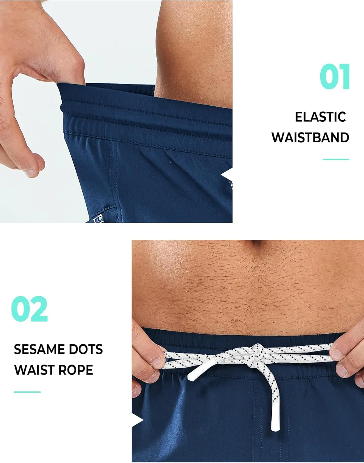 NORTHYARD Men's 9" Board Shorts with 4 Pockets Swim Trunks Swimwear for Men Bathing Suit - No Mesh Liner