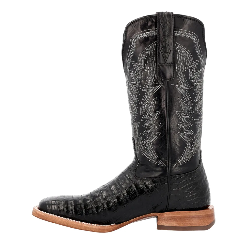 PRCA Collection Caiman Embroidery Square Toe Cowboy Boots