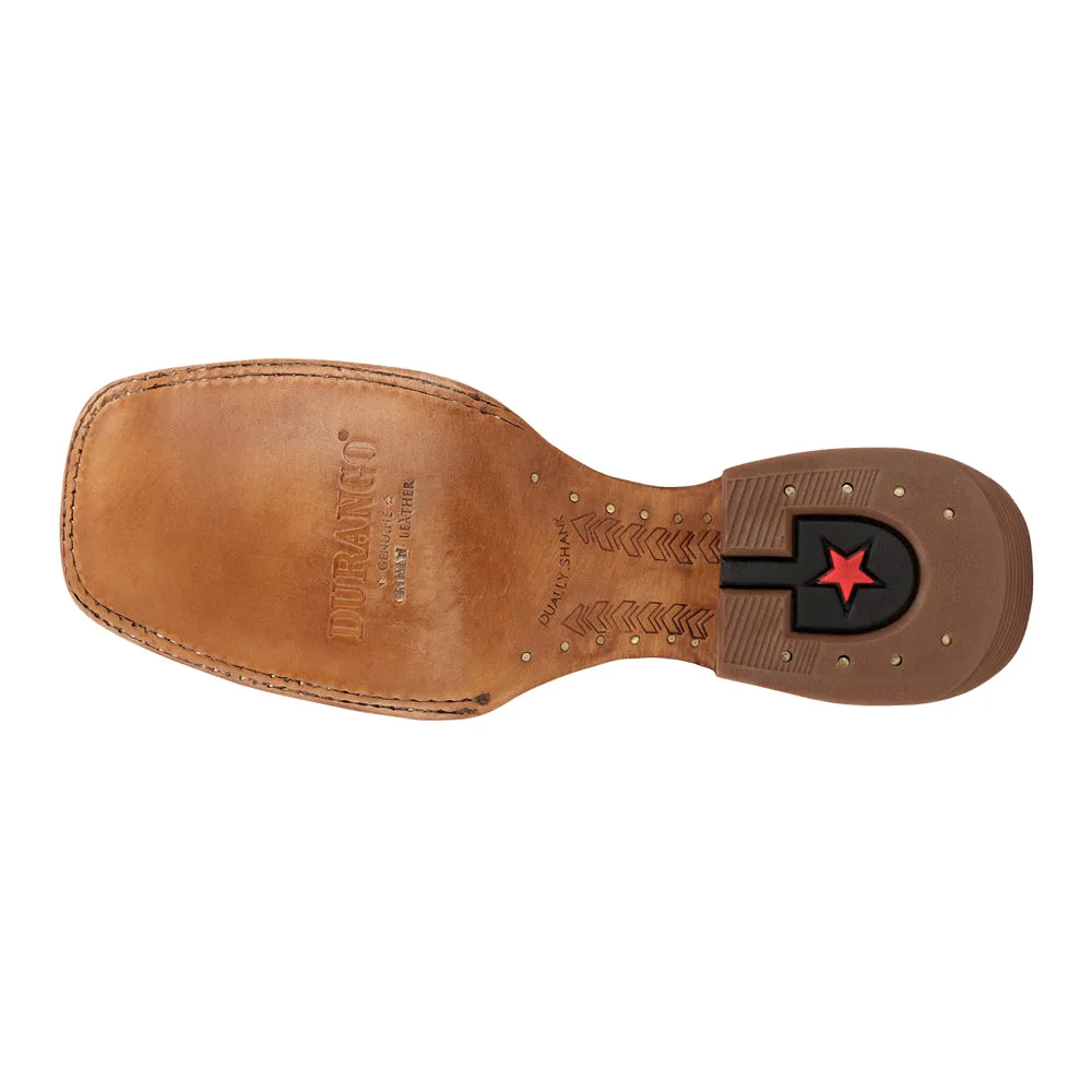 PRCA Collection Caiman Embroidery Square Toe Cowboy Boots