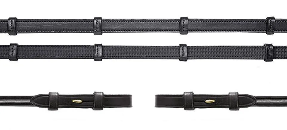 Schockemöhle Rubber Lined Rein w/Stops