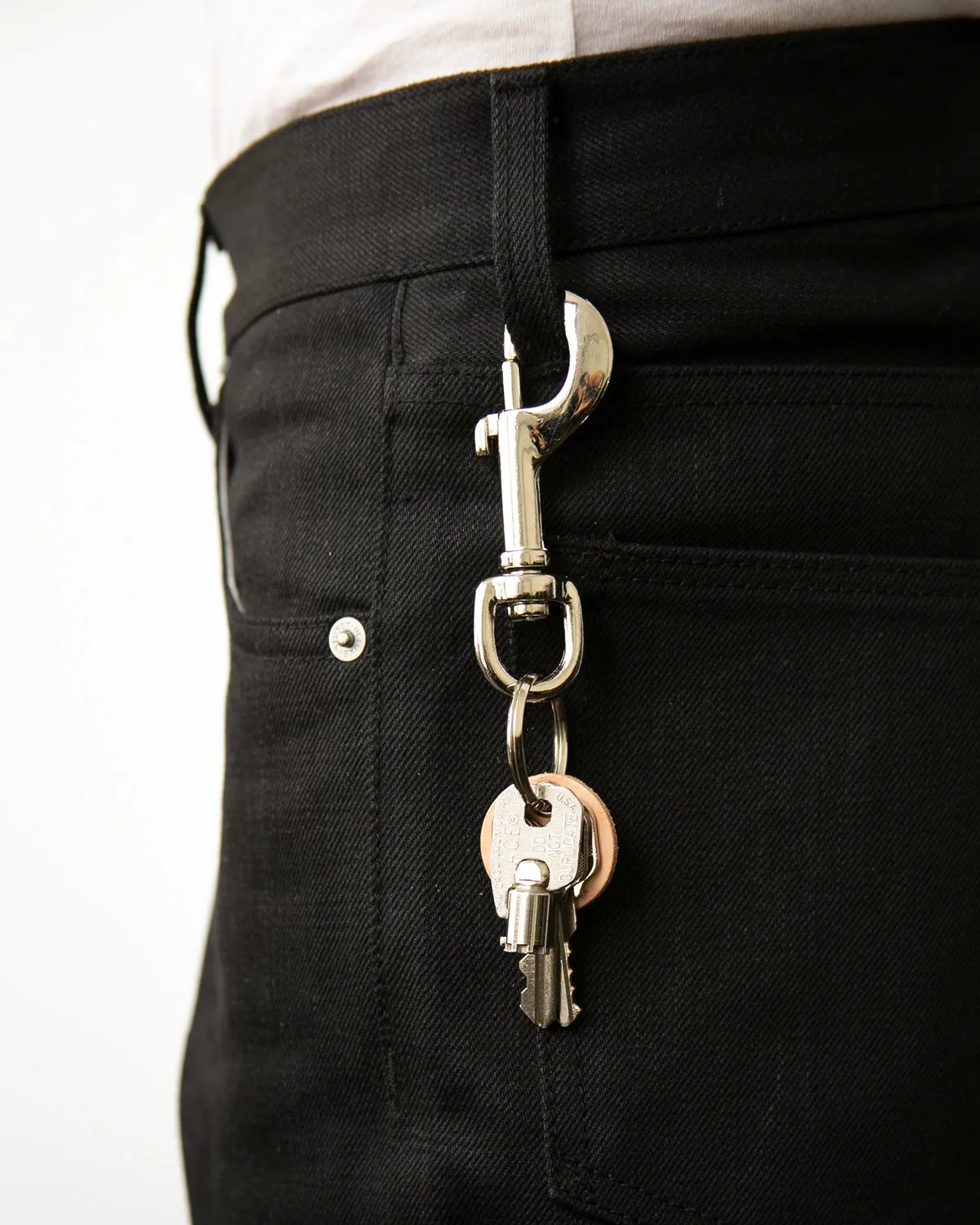 Simple Key FOB - Silver/Natural