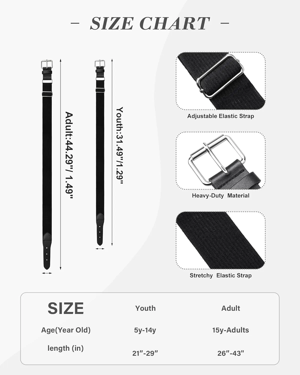 Stelle Baseball/Softball/Fastpitch Belt Girls Sports Elastic Adjustable Boys Uniform Belts Youth and Adult Sizes