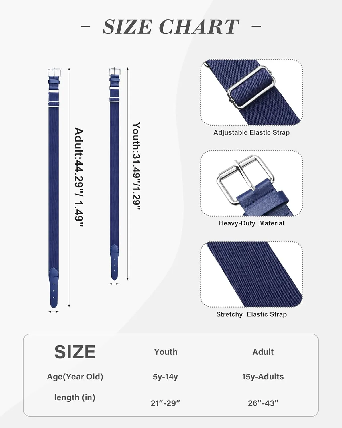 Stelle Baseball/Softball/Fastpitch Belt Girls Sports Elastic Adjustable Boys Uniform Belts Youth and Adult Sizes