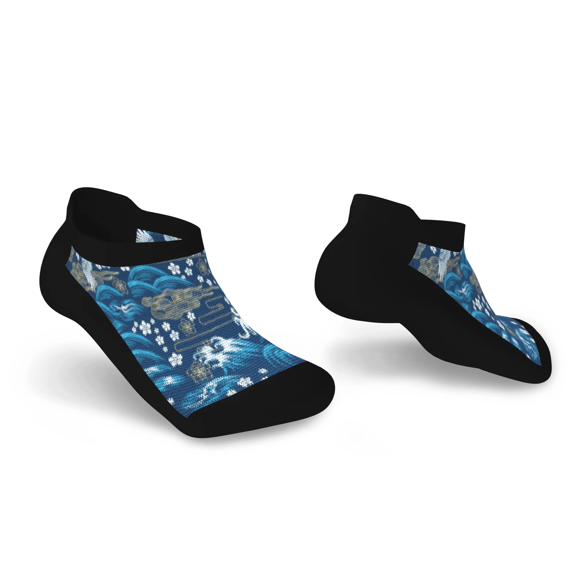 Stormy Waters Diabetic Ankle Socks