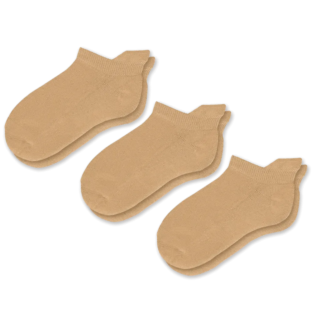 Tan Ankle Diabetic Socks