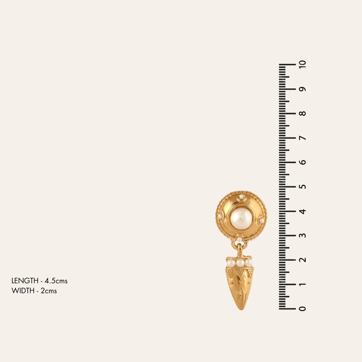 TFC 18K Glamour Nova Gold Plated Dangler Earrings