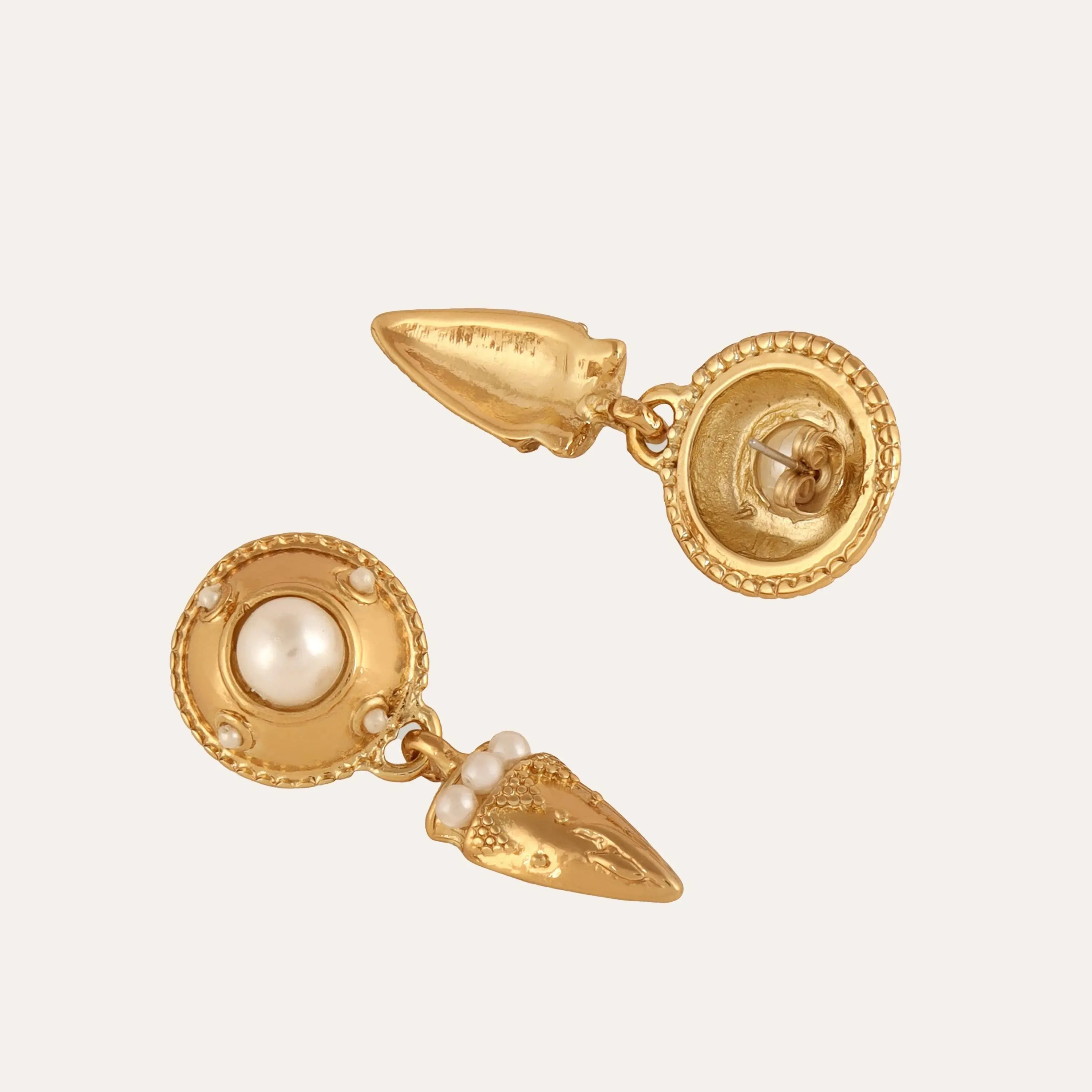 TFC 18K Glamour Nova Gold Plated Dangler Earrings