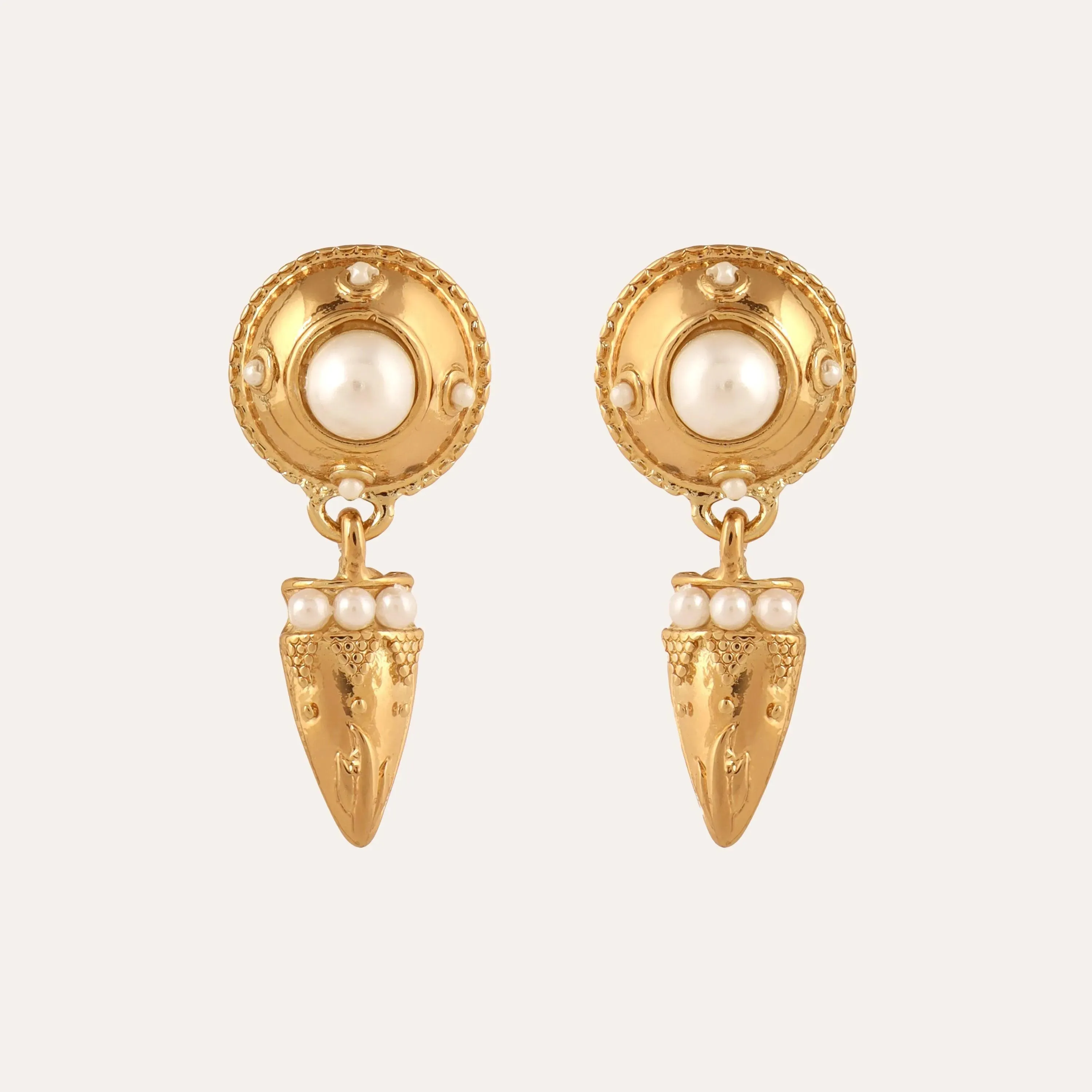 TFC 18K Glamour Nova Gold Plated Dangler Earrings