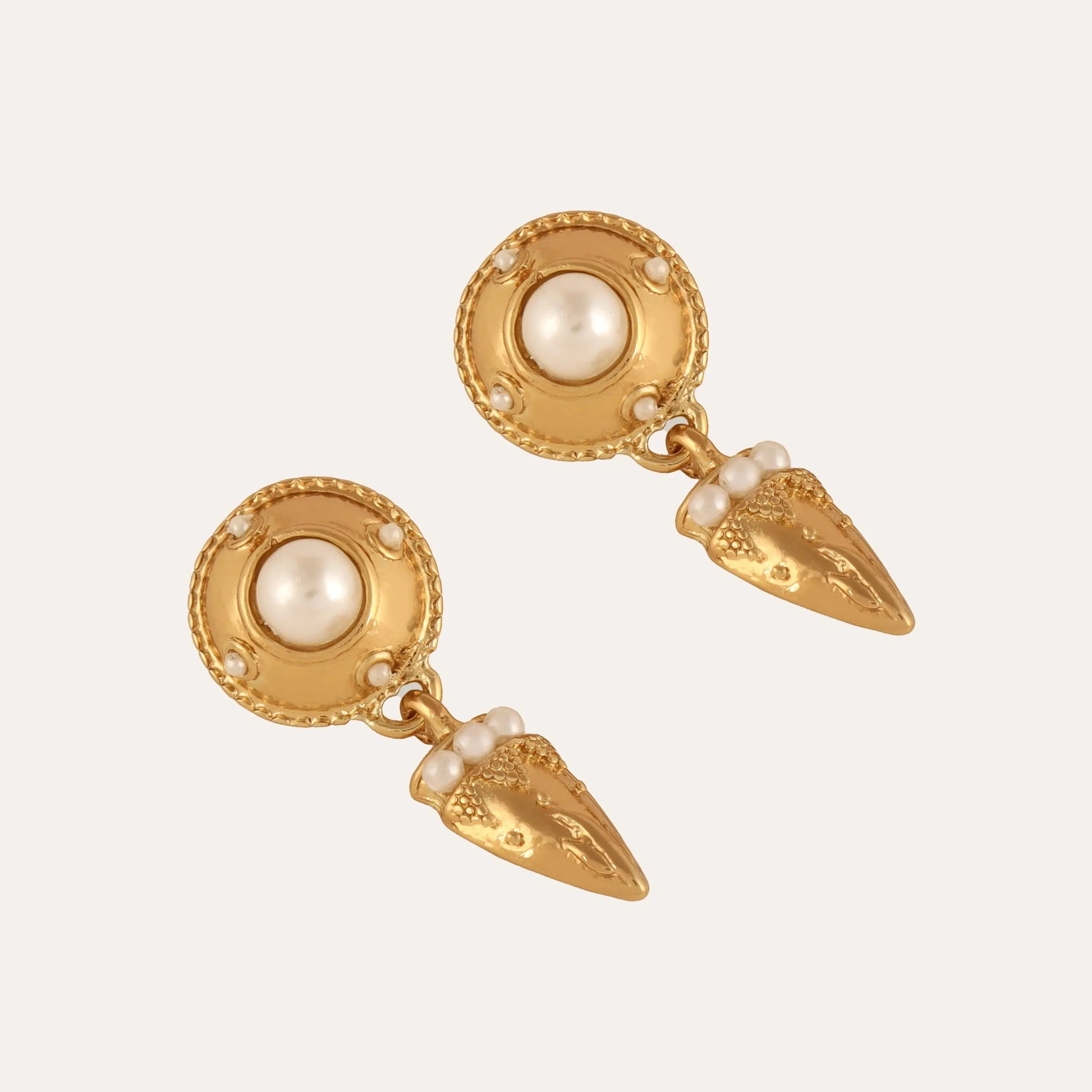TFC 18K Glamour Nova Gold Plated Dangler Earrings