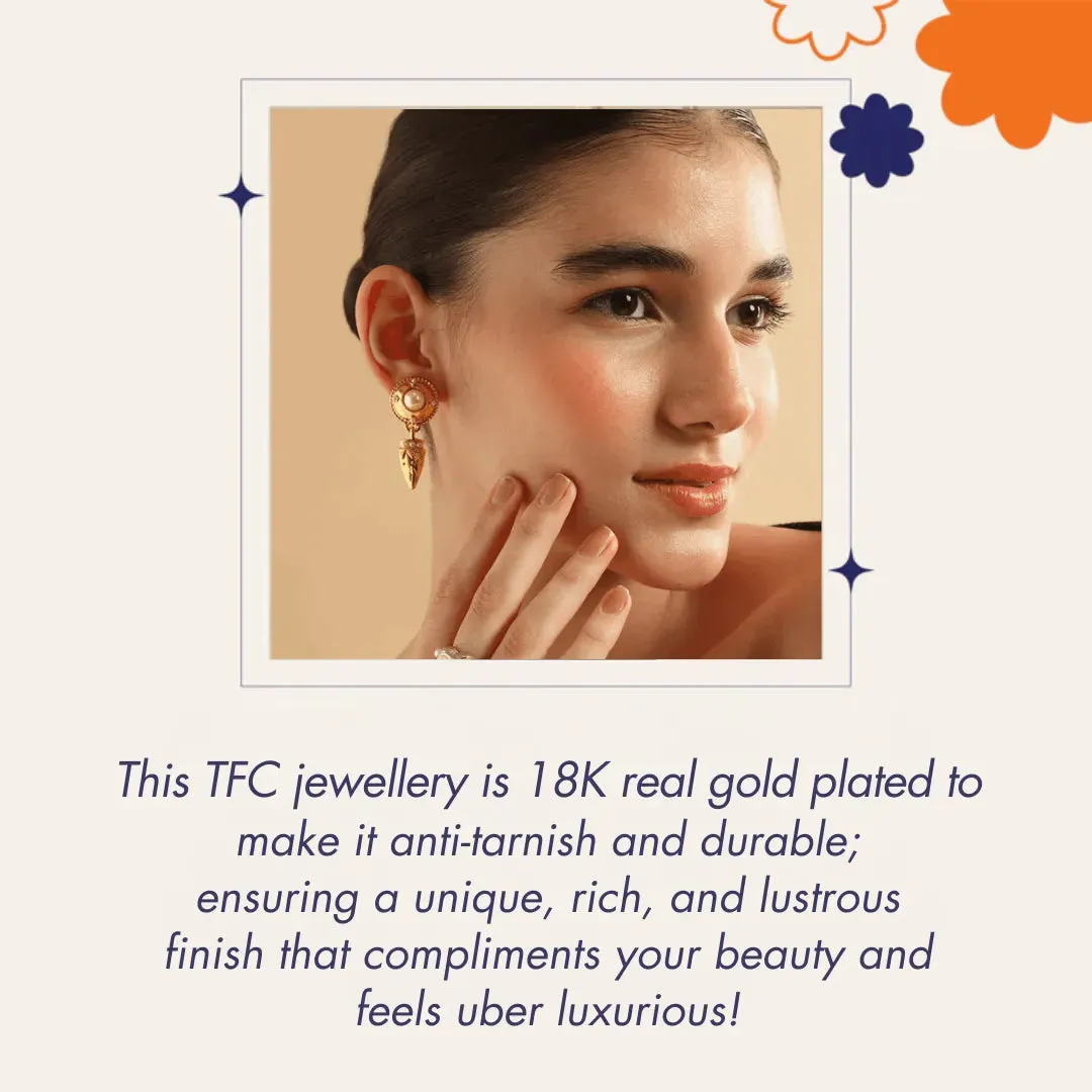 TFC 18K Glamour Nova Gold Plated Dangler Earrings