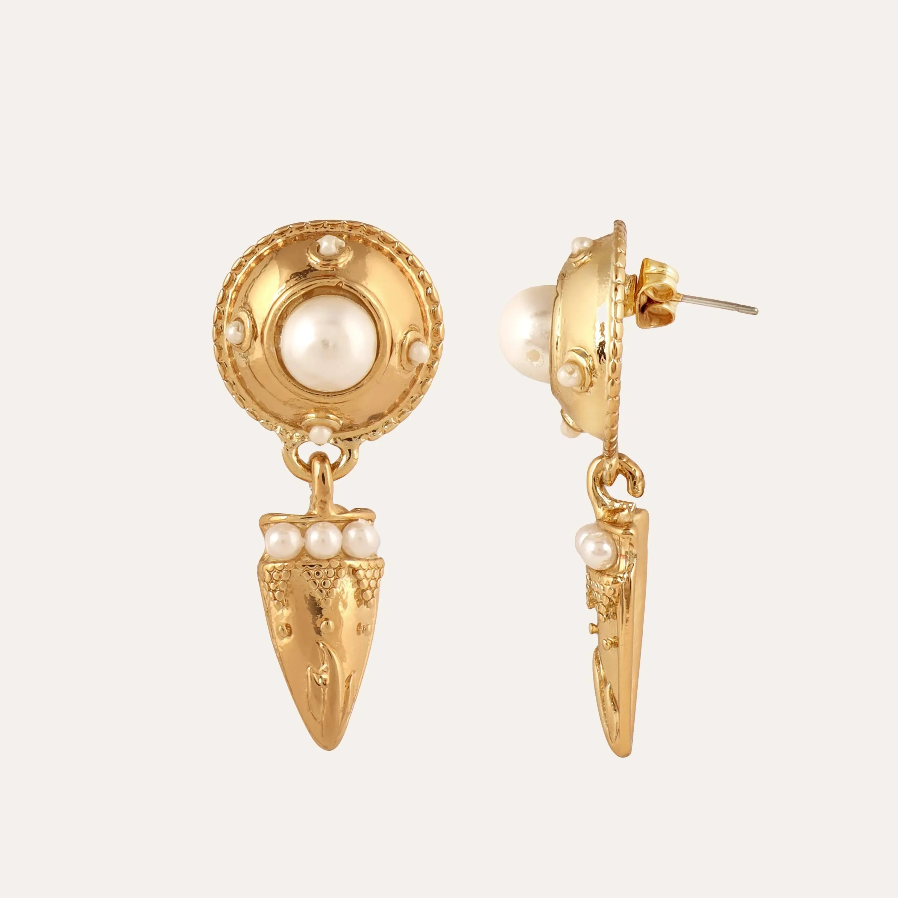 TFC 18K Glamour Nova Gold Plated Dangler Earrings