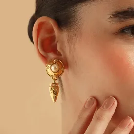 TFC 18K Glamour Nova Gold Plated Dangler Earrings