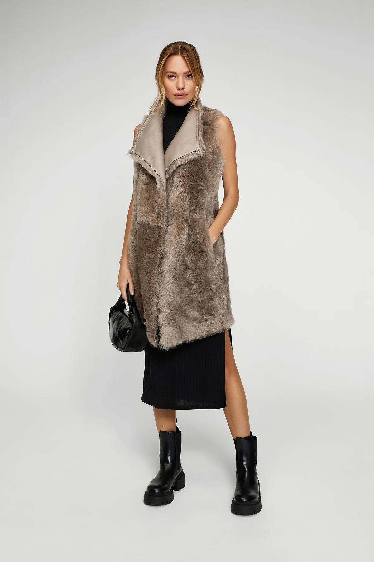 Tory - Mink Reversible Shearling Vest