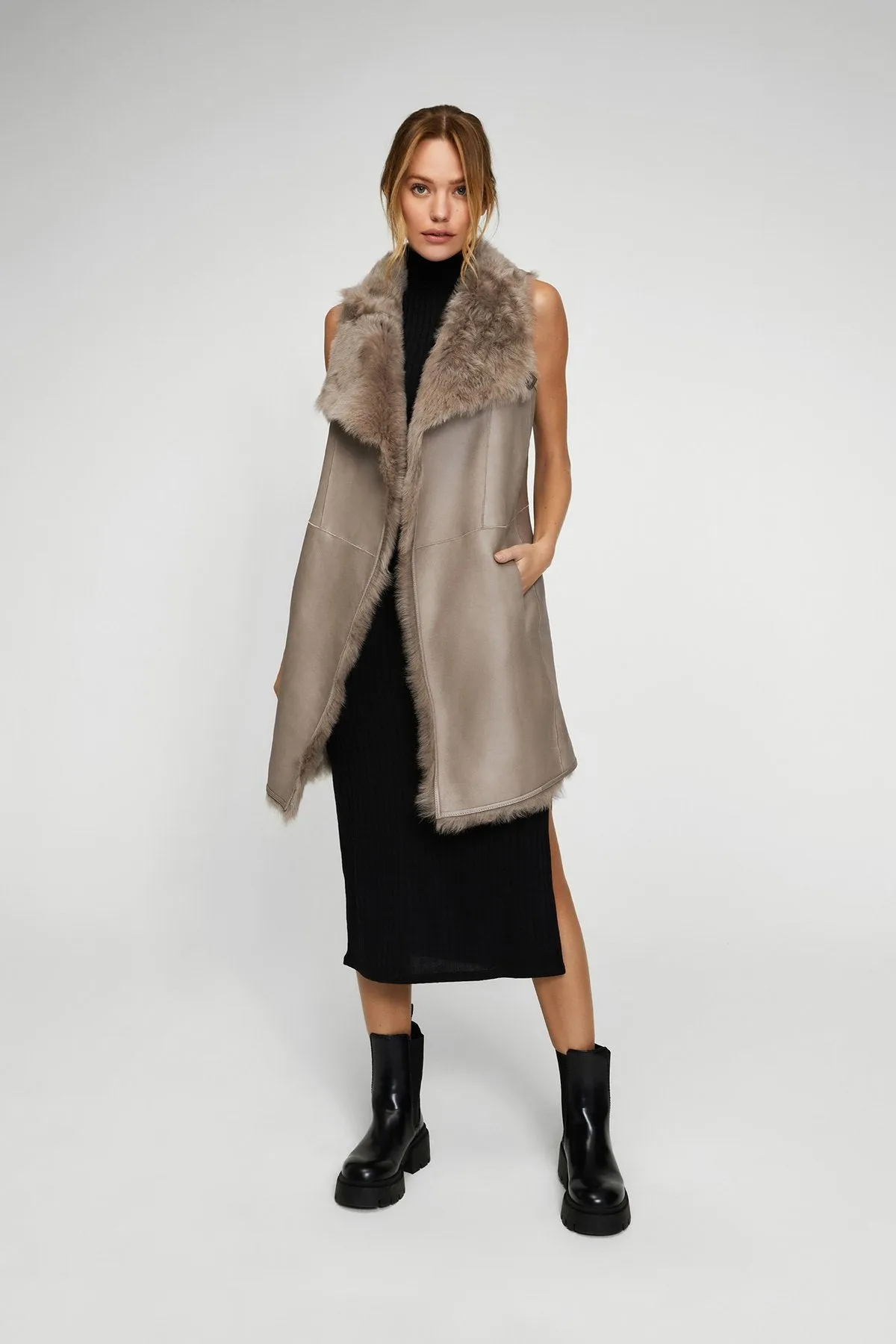 Tory - Mink Reversible Shearling Vest