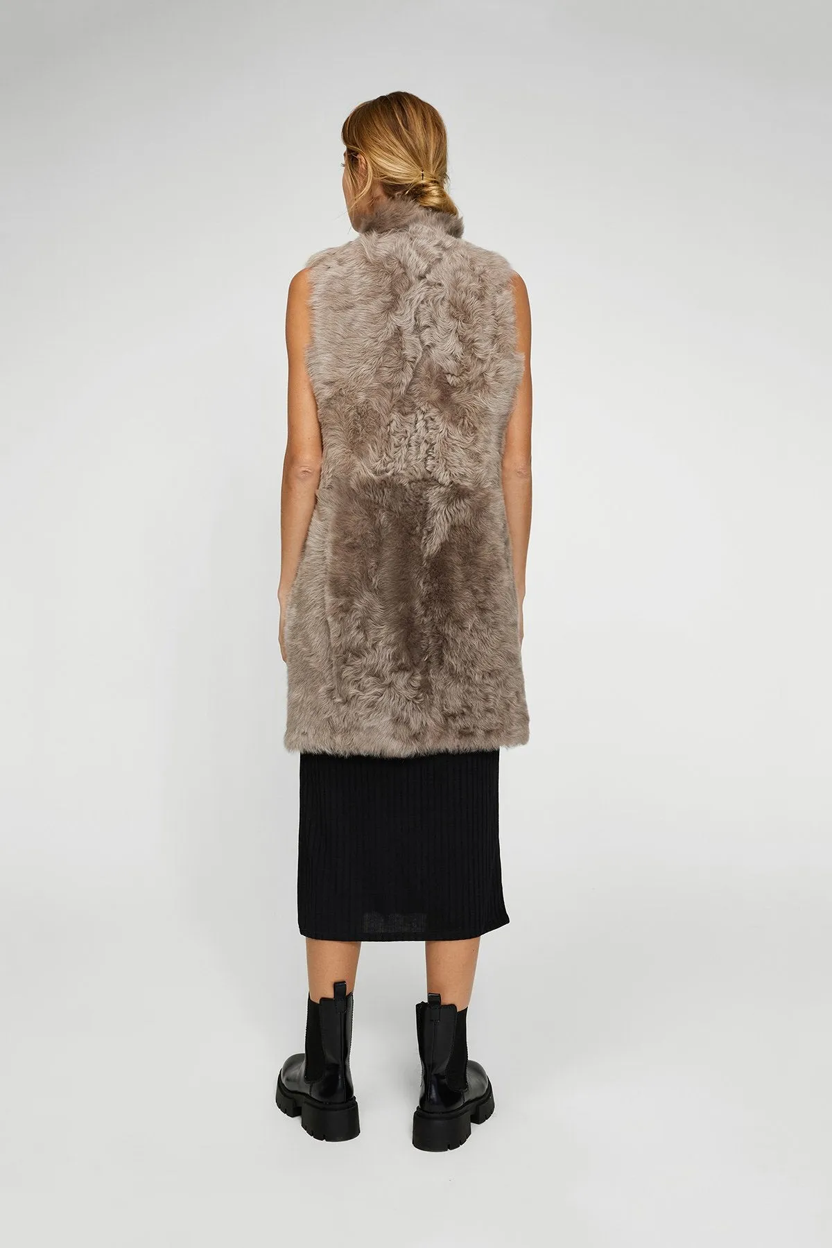 Tory - Mink Reversible Shearling Vest