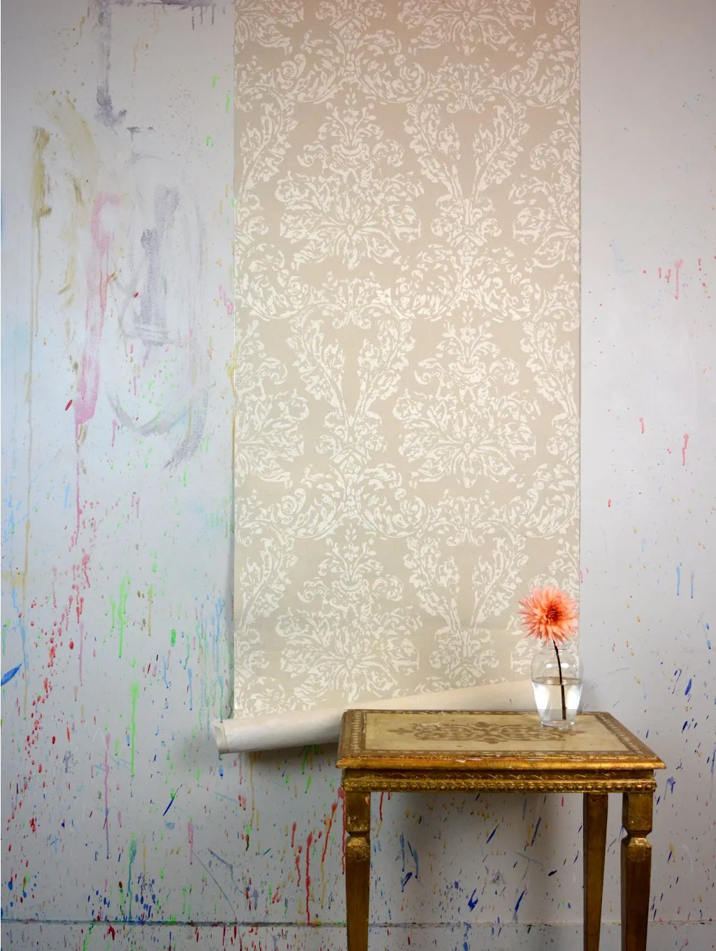 Walter Knabe Broken Brocade Hand Printed Wall Covering
