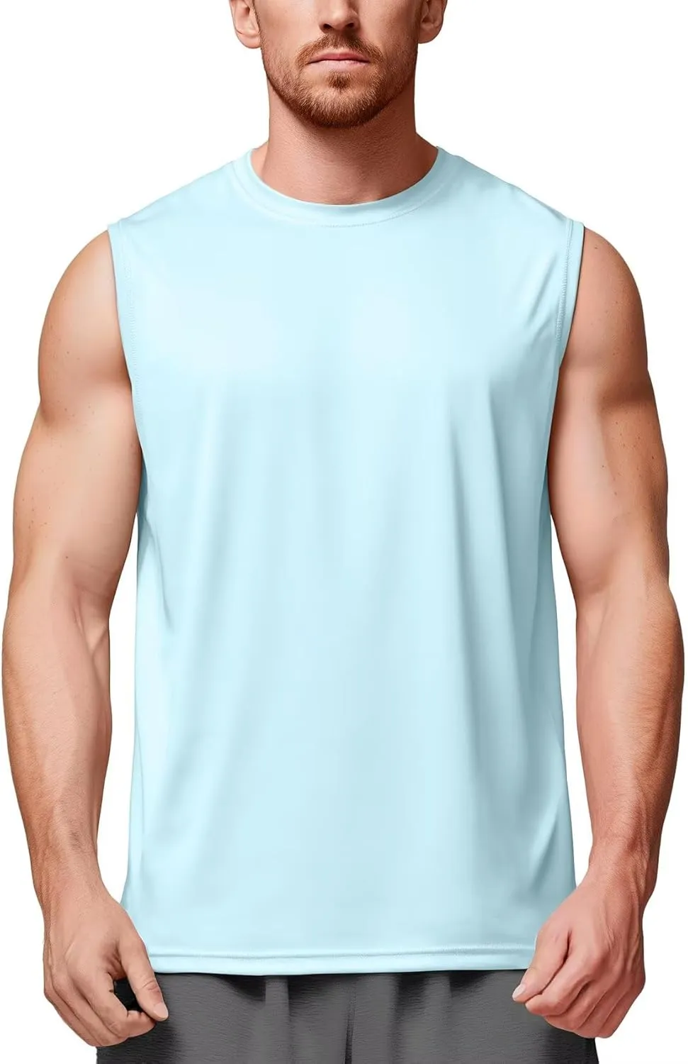Zengjo Mens Tank Tops Workout Quick Dry Sleeveless Shirts for Gym Running Athletic Loose Muscle Tanks