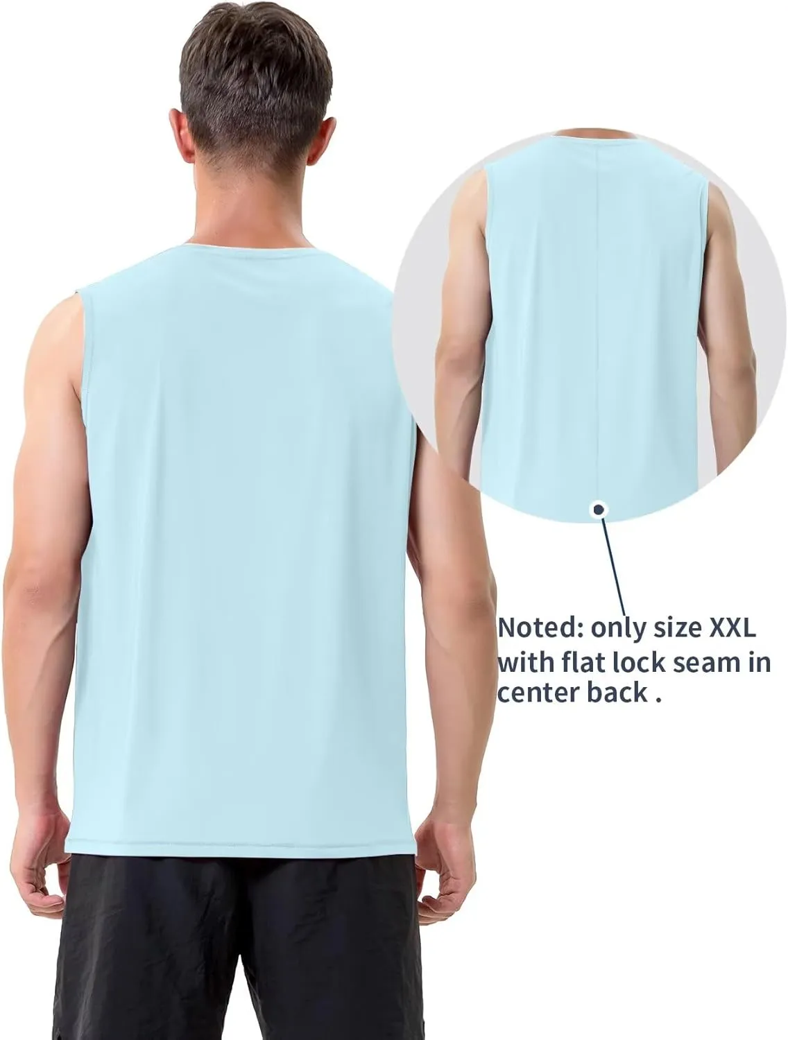 Zengjo Mens Tank Tops Workout Quick Dry Sleeveless Shirts for Gym Running Athletic Loose Muscle Tanks