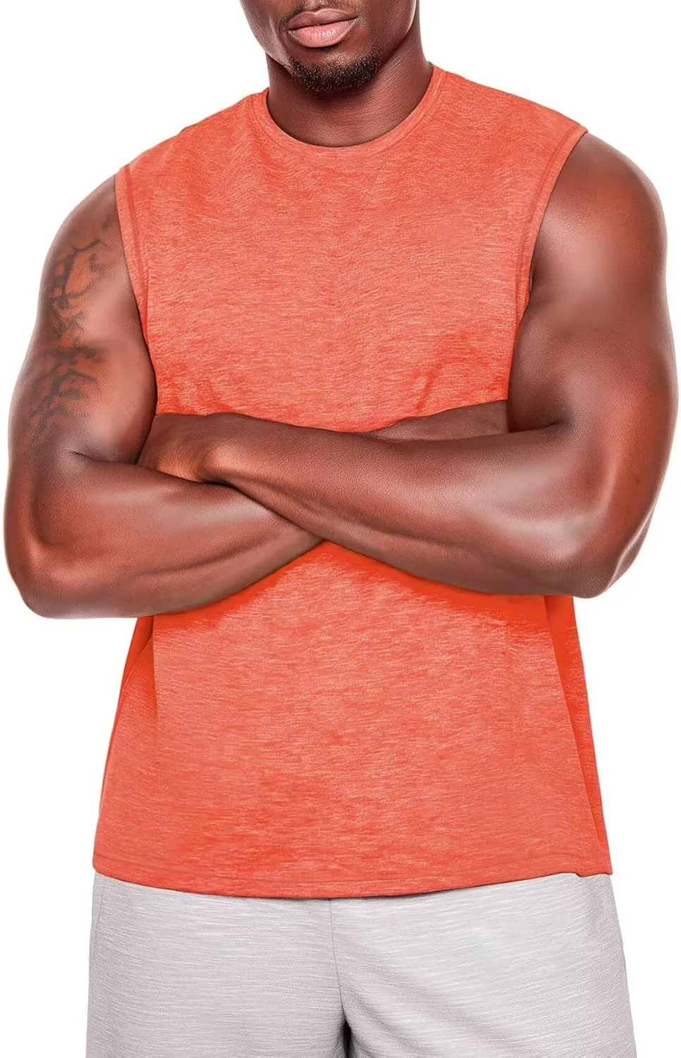 Zengjo Mens Tank Tops Workout Quick Dry Sleeveless Shirts for Gym Running Athletic Loose Muscle Tanks